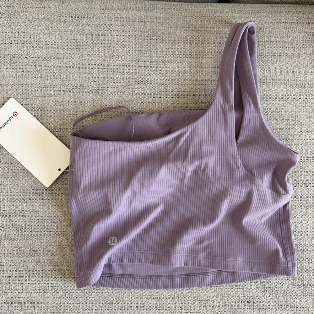 Lululemon Women’s Ribbed Nulu Asymmetrical Yoga Tank NWT - Picture 2 of 4